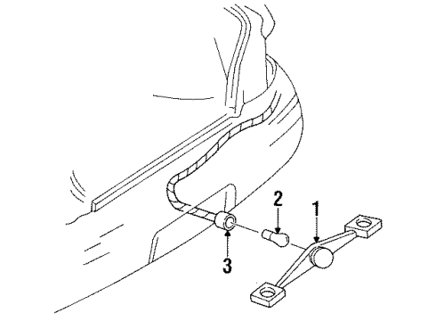 1996 Dodge Neon Bulbs Lamp-License Plate Diagram for 5303021AE