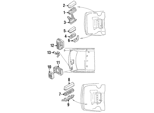 1994 Nissan Sentra Electrical Components Fuse Block Diagram for 24311-50Y00