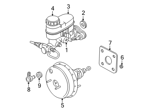 2005 Chrysler PT Cruiser Hydraulic System Valve-Brake Booster Check Diagram for 4796355