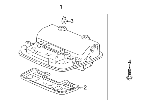 2003 Acura CL Overhead Console Screw-Washer (5X14) Diagram for 93891-05014-07