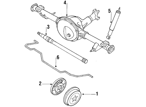 1987 American Motors Eagle Rear Suspension Components, Stabilizer Bar & Components BUSHING-SWAY ELIMINATOR Diagram for 52001145