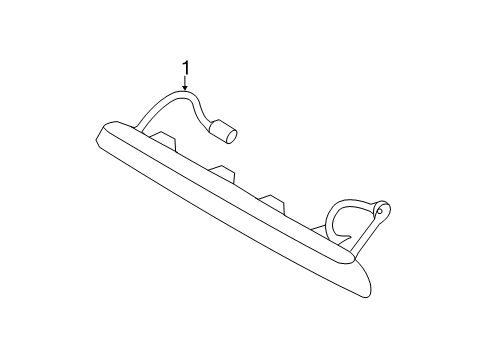 2016 Hyundai Santa Fe Sport High Mount Lamps Lamp Assembly-High Mounted Stop Diagram for 92700-4Z000