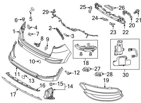 2020 Kia Sportage Rear Bumper Ultrasonic Sensor As Diagram for 95720D3300CA