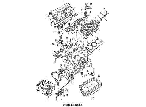 1997 Saab 900 Engine Parts, Mounts, Cylinder Head & Valves, Camshaft & Timing, Oil Cooler, Oil Pan, Oil Pump, Balance Shafts, Crankshaft & Bearings, Pistons, Rings & Bearings Cover, Cyl Head (W/Gasket)(LH) Diagram for 90501637