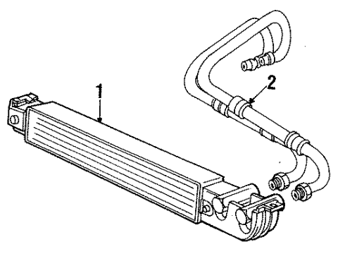 1989 BMW 735iL Oil Cooler Engine Oil Cooler Diagram for 17201712093