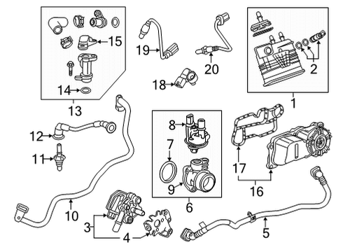 2021 Buick Envision Emission Components Oil/Air Separator Diagram for 55509901