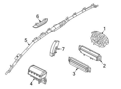 2020 Fiat 500L Air Bag Components SENSOR-IMPACT Diagram for 68390458AA