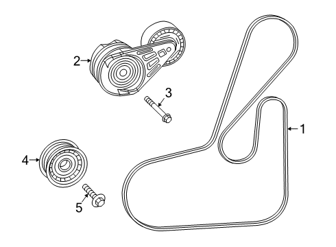 2019 Jeep Cherokee Belts & Pulleys Bolt-Hex FLANGE Head Diagram for 6512389AA