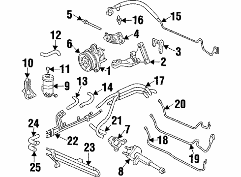 1996 Acura TL Instruments & Gauges Tank, Power Steering Oil Diagram for 53701-SP0-013