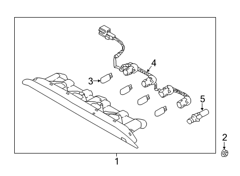 2018 Kia Rio Bulbs Lamp Assembly-High Mounted Stop Diagram for 92700H9010