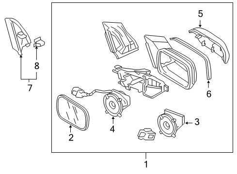 2011 Honda Civic Mirrors Cap, Passenger Side Housing (Redline Orange Pearl) Diagram for 76205-SVA-A11ZN