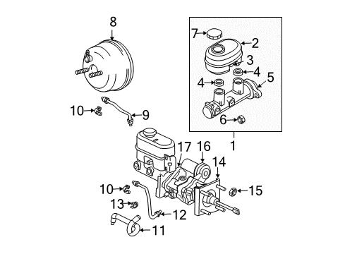 2007 Dodge Ram 2500 Dash Panel Components Clip-Master Cylinder Push Rod Pi Diagram for 4581512AA