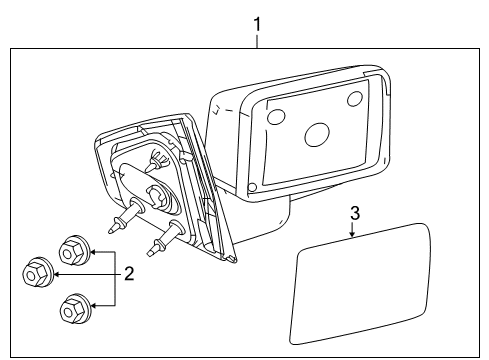 2010 Ford F-150 Outside Mirrors Mirror Diagram for 9L3Z-17682-AA