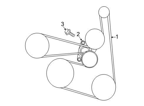 2015 Nissan Altima Belts & Pulleys TENSIONER Assembly Auto Diagram for 11955-3TA9D