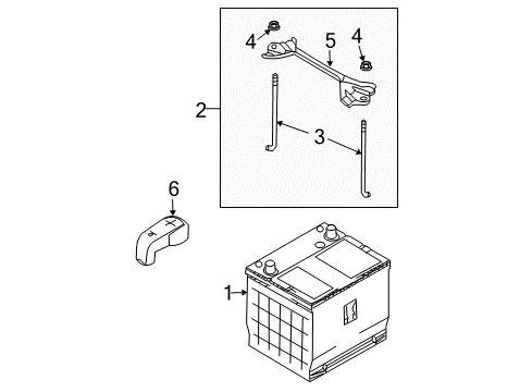 2004 Chevrolet Aveo Battery Wire Asm, Battery Diagram for 96620771