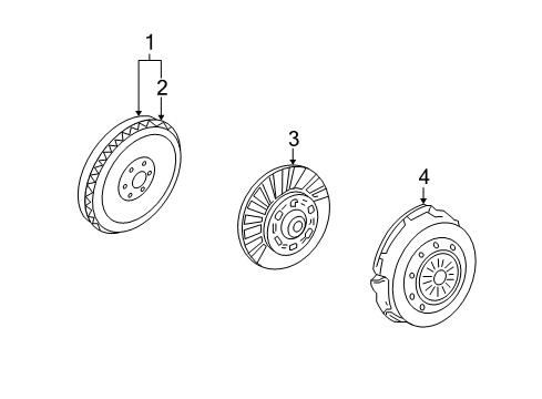 2011 Ford Mustang Clutch & Flywheel Pressure Plate Diagram for BR3Z-7B546-AD