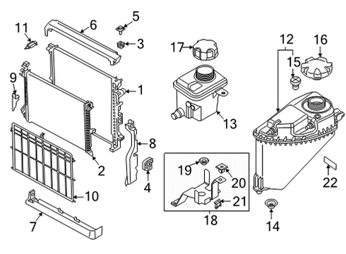 2021 BMW X6 Radiator & Components Countersunk Screw Diagram for 07119907517