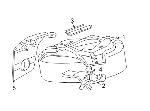 2010 Mercury Mountaineer Carrier & Components - Spare Tire Reinforcement Diagram for 6L2Z-7847086-AA