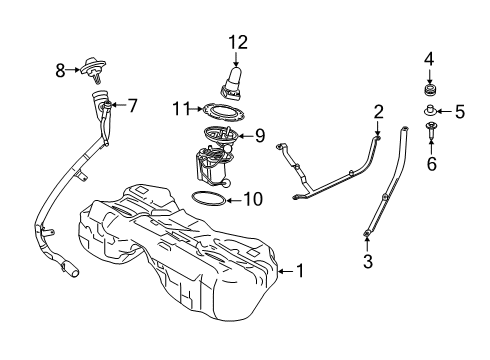 2018 BMW 540d xDrive Fuel Supply PLASTIC FUEL TANK Diagram for 16117465279