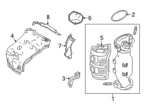 2018 Lexus NX300 Exhaust Manifold Exhaust Manifold Converter Sub-Assembly Diagram for 25051-36240
