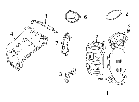 2018 Lexus NX300 Exhaust Manifold INSULATOR, Exhaust Manifold Heat Diagram for 17168-36050