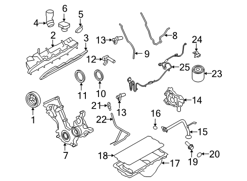 2008 Ford F-250 Super Duty Powertrain Control Dipstick Diagram for 7C3Z-6750-A