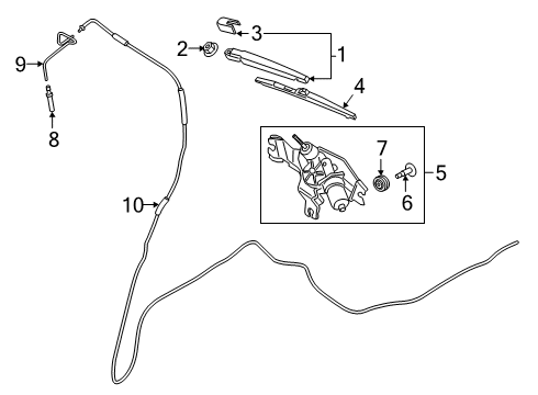 2021 Hyundai Kona Wipers Tube Diagram for 98952-J9000