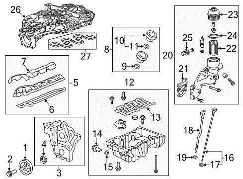 2014 Cadillac ATS Intake Manifold Filler Tube Diagram for 12650616