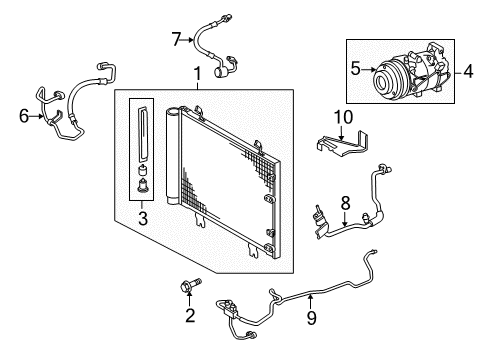 2011 Lexus IS350 Air Conditioner Pipe Sub-Assy, Suction Diagram for 88707-53050