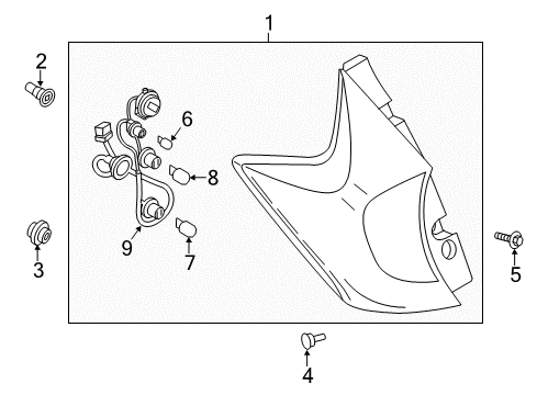 2018 Nissan Versa Note Bulbs Clip Diagram for 73998-3VA0A