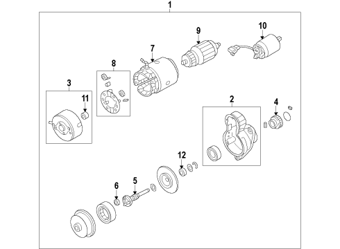 2009 Nissan GT-R Starter Motor Assy-Starter Diagram for 23300-JF00C