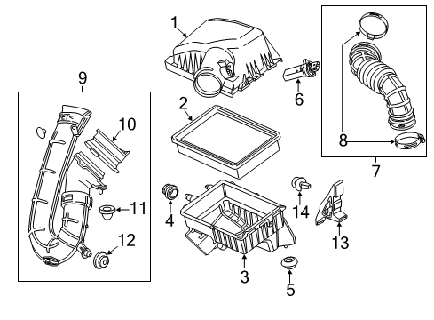 2020 Chevrolet Sonic Filters Intake Duct Diagram for 95167525