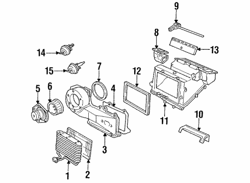 1993 Buick Skylark Blower Motor & Fan Actuator, Vacuum Heat Defroster Diagram for 1996779