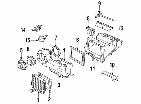 1996 Buick Skylark Air Conditioner Actuator Asm, Mode Valve Diagram for 1996838