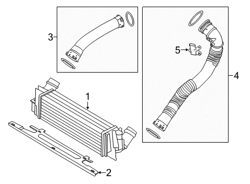 2016 BMW X5 Intercooler Charge-Air Duct Diagram for 13718603095