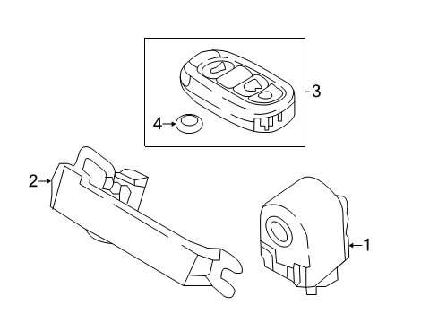 2021 Hyundai Accent Keyless Entry Components Module Assembly-IMMOBILI Diagram for 95420H8100