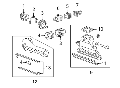 2006 Honda Accord Electrical Components Muffler A, Fan Diagram for 1J641-RCJ-013