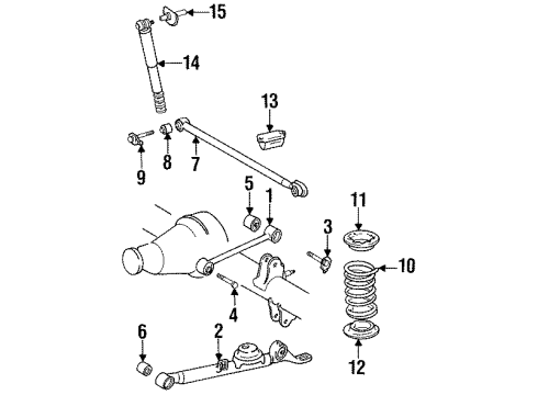 1992 Toyota Previa Rear Suspension Spring, Coil, Rear Diagram for 48231-28031