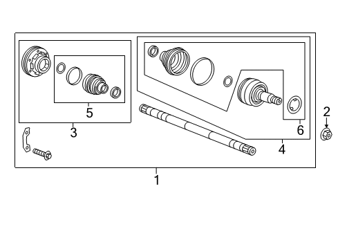 2020 Chevrolet Camaro Drive Axles - Rear Inner Joint Assembly Diagram for 84138240