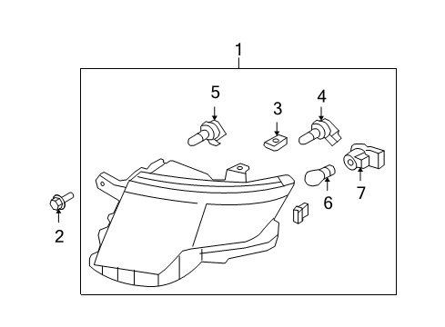 2007 Ford Edge Headlamps Composite Headlamp Diagram for 7T4Z-13008-A