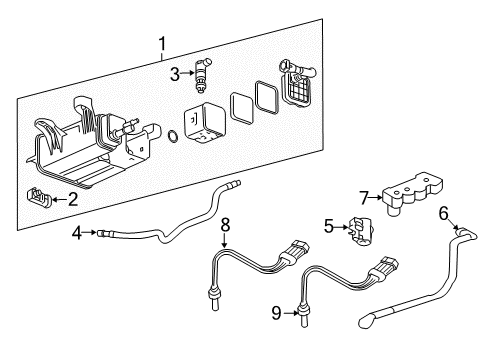 2008 Saturn Vue Powertrain Control Canister Hose Diagram for 15937820