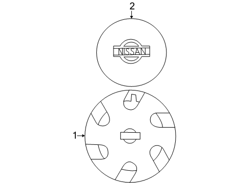 2001 Nissan Quest Wheel Covers & Trim Disc Wheel Cap Diagram for 40315-2Z300