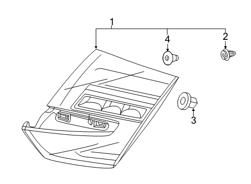 2019 Honda Clarity Backup Lamps Light Assy., L. Lid Diagram for 34155-TRT-013