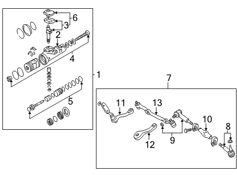 1995 GMC Jimmy P/S Pump & Hoses, Steering Gear & Linkage Rod Kit, Steering Linkage Relay Diagram for 12386615