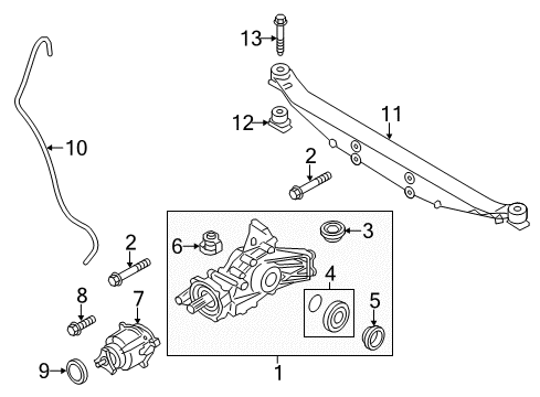 2015 Mini Cooper Paceman Axle & Differential - Rear Hex Bolt With Washer Diagram for 33112282654