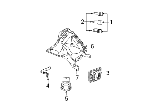 2003 Chrysler Sebring Powertrain Control Powertrain Control Module Diagram for 4896694AB