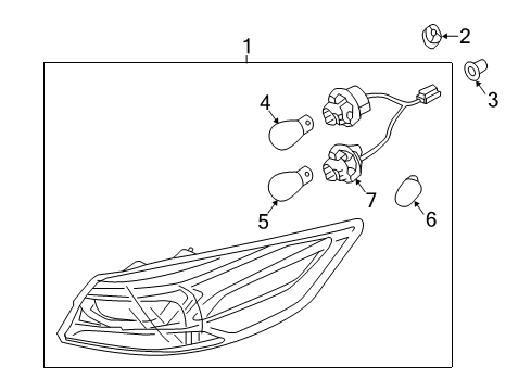 2017 Hyundai Elantra Bulbs Lamp Assembly-Rear Combination Outside, LH Diagram for 92401-F2120