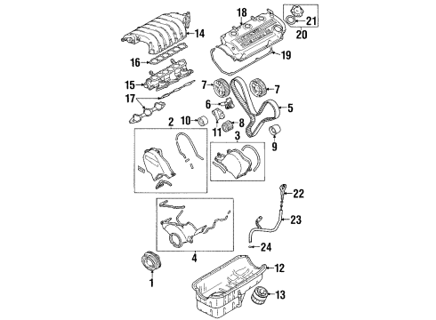 1996 Chrysler Sebring Intake Manifold Gasket-Intake Manifold Diagram for 4667309