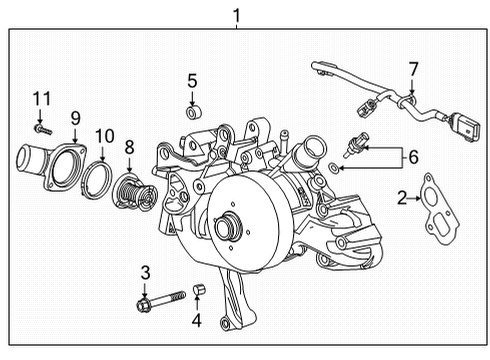 2021 GMC Sierra 2500 HD Powertrain Control Mount Bracket Sleeve Diagram for 12626061