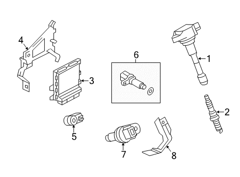 2015 Infiniti Q50 Powertrain Control Bracket-Control Unit Diagram for 23714-4GB0C